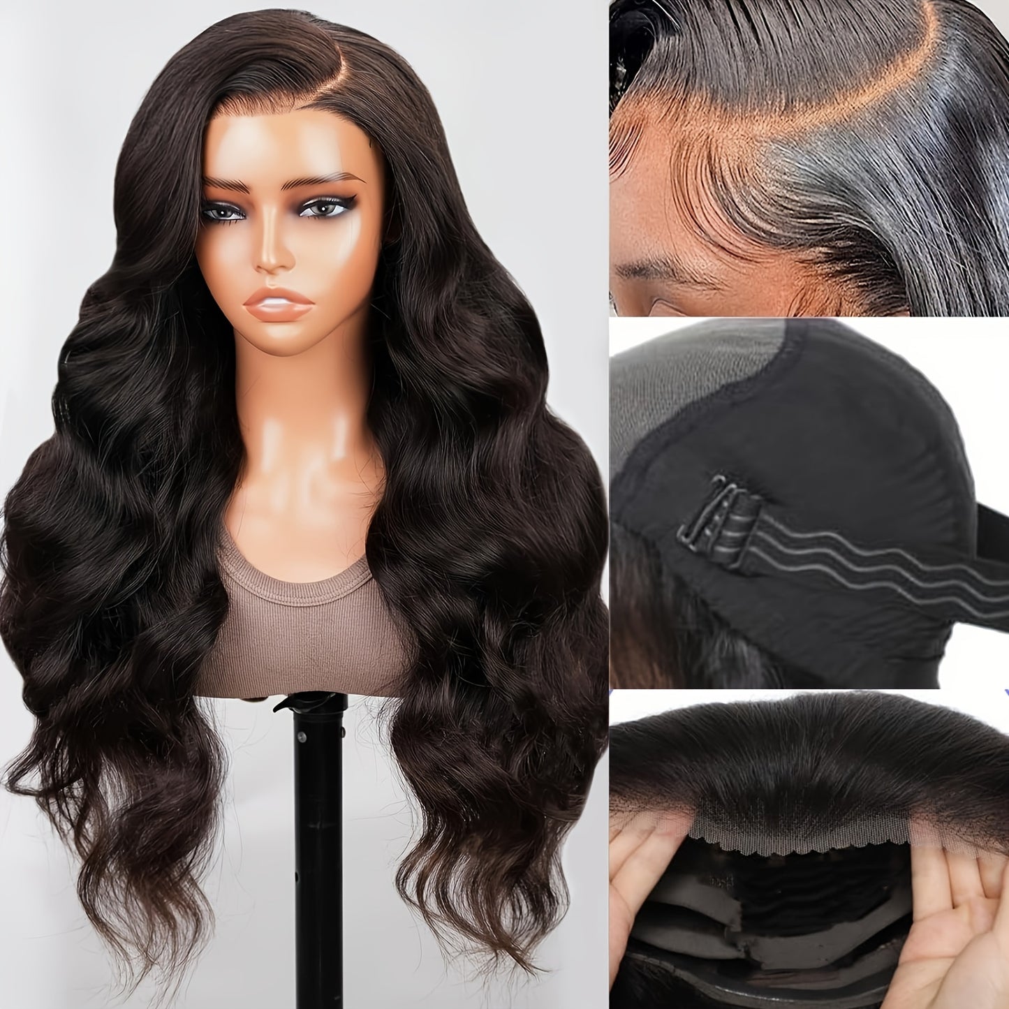 Bye Bye Knots Wig Glueless Wigs Human Hair Pre Plucked Pre Cut 6x4 HD Lace Closure Wigs Human Hair Body Wave Lace Front Wigs Human Hair For Women Put On And Go Wig 180%