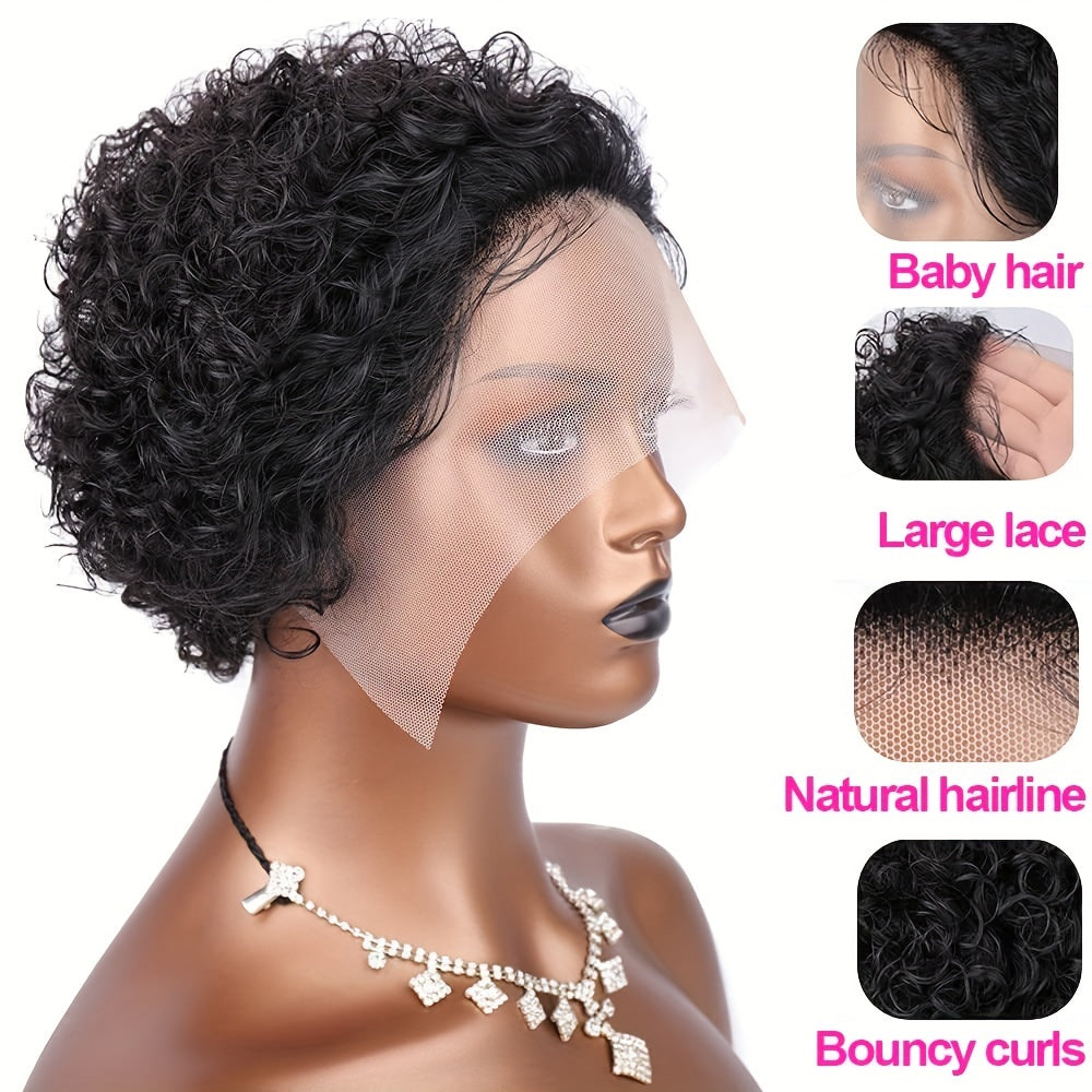 Pixie Cut Wig Human Hair 13x1 Lace Frontal Wigs Human Hair Short Bob Human Hair Wigs For Women Lace Front Human Hair Wig
