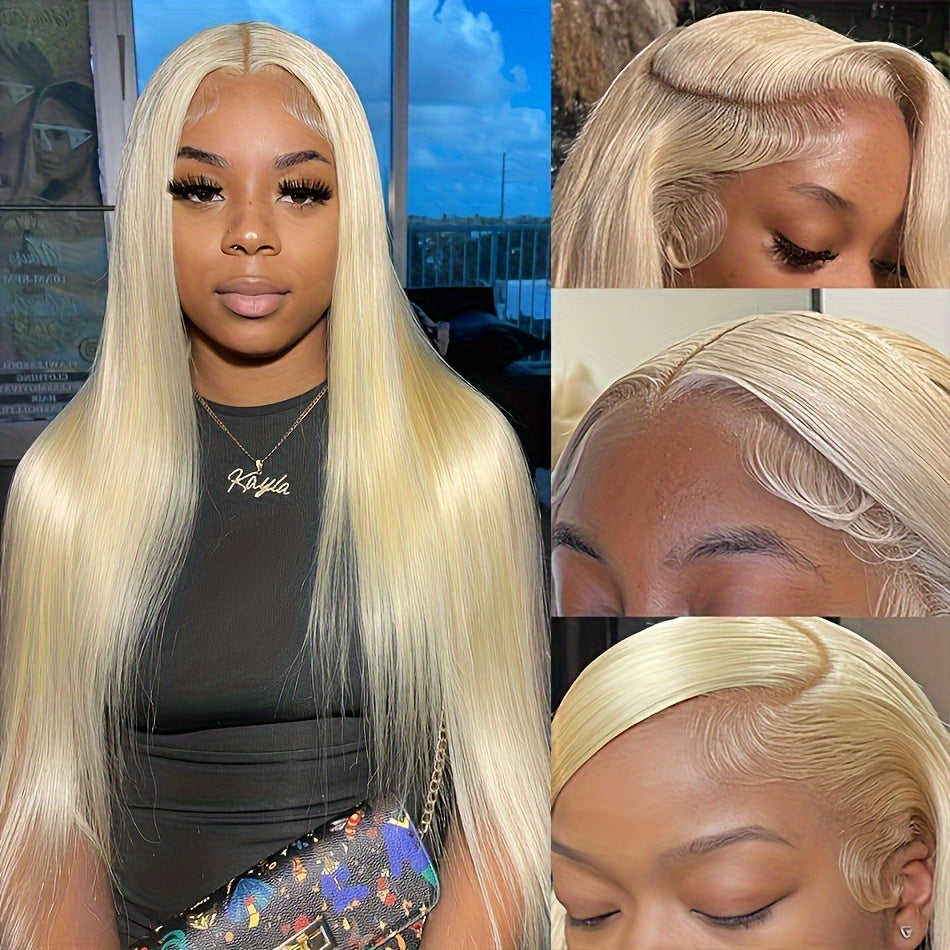 613 Lace Front Wig Human Hair 30 inch 13x4 Straight Blonde Lace Front Wigs Human Hair Pre Plucked with Baby Hair 613 HD Transparent Lace Frontal Wig Blonde Wig Human Hair