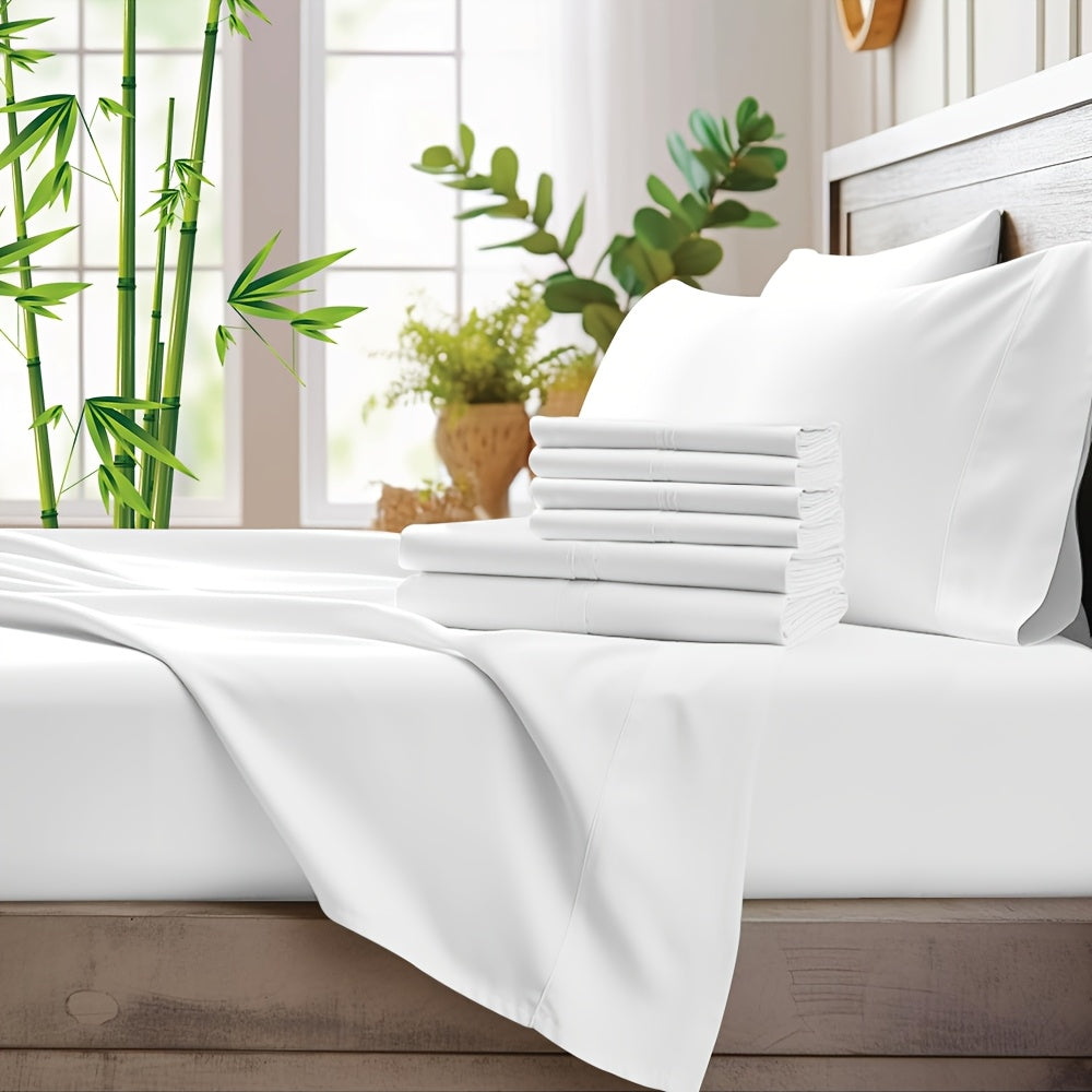 Ice Cooling Bed Sheet Set, Heat Relief 2000TC Luxury Sheets for Hot Sleepers, Moisture Wicking & Temperature Regulating, NightBreeze Luxe Cooling Sheet Sets