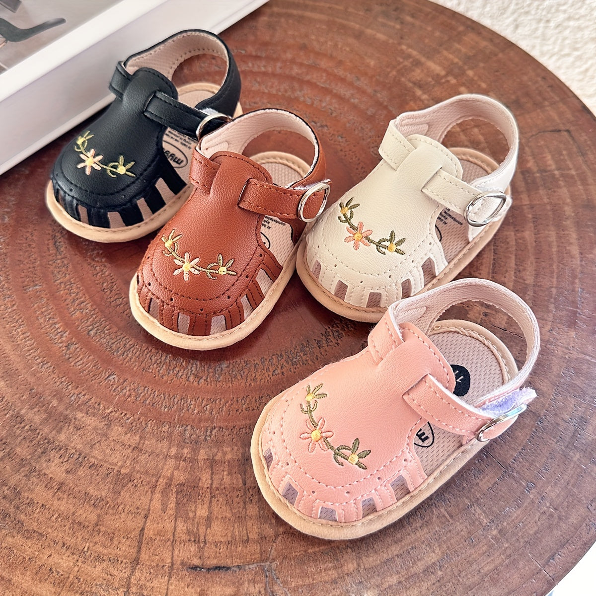 Adorable Baby Girl's Sandals - Non-Slip, Breathable, Comfortable Shoes for Toddler's First Steps, Walking, and Outdoor Play - Soft, Lightweight, Easy to Wear and Remove