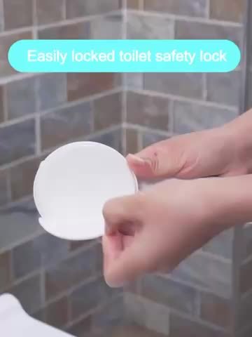 AirXing & Pet Safety Toilet Lock - White Plastic Childproof Latch with Easy-Install Design, Prevents Unauthorized Use for Youngsters & Pets, Secure Bathroom Access, Pet Safety Device, Modern Toilet Accessory, Durable Plastic