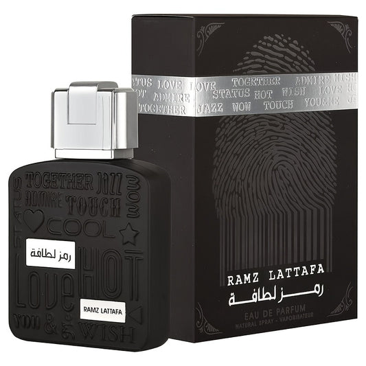 100ML Ramz Lattafa Silver Eau De Parfum for Men - Long Lasting, Seductive, and Masculine Fragrance - Premium Quality Perfume by Lattafa for Men's Daily Wear