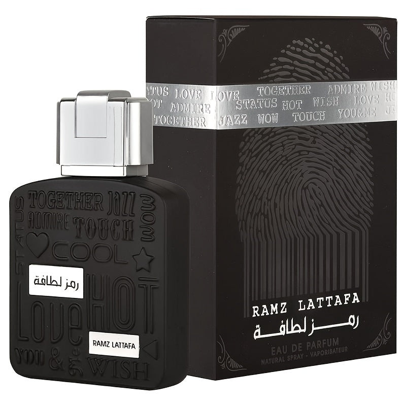 100ML Ramz Lattafa Silver Eau De Parfum for Men - Long Lasting, Seductive, and Masculine Fragrance - Premium Quality Perfume by Lattafa for Men's Daily Wear