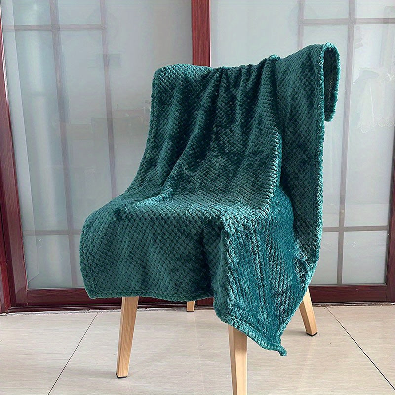 Baby Thickened Flannel Blanket, Plain Color Pineapple Plaid Flannel, Small Size Blanket, Soft Kids Couch Throw Blanket, Baby Swaddle Blanket, For All Season Christmas, Halloween, Thanksgiving Day Gift