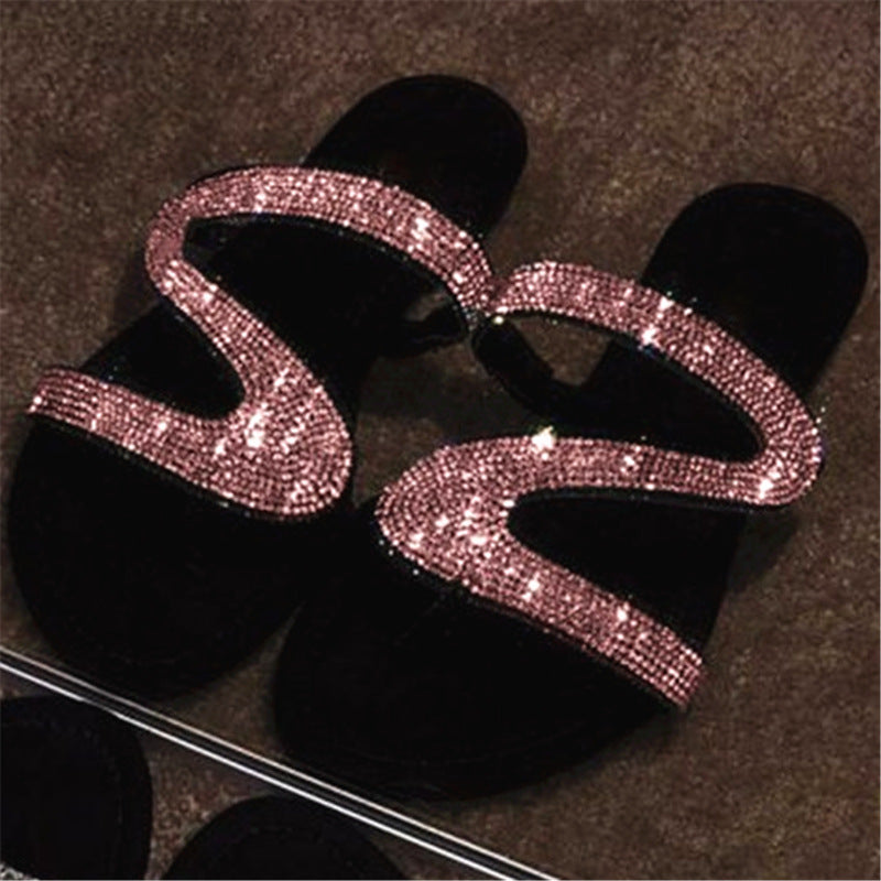 Women Summer Flat Bling Slippers Transparent Soft Jelly Shoes Female Flip Flops Sandals Outdoor Beach Ladies Slides Plus Size