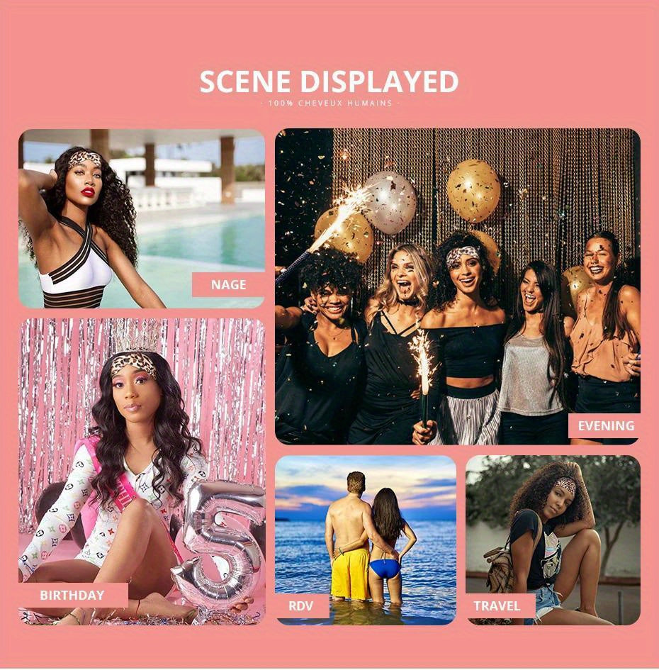 40 Inch Transparent Deep Wave HD Lace Frontal Wig Glueless Wig Human Hair Brazilian 360 Full Lace Wig Water Wave Curly HD Lace Front Wigs PrePlucked