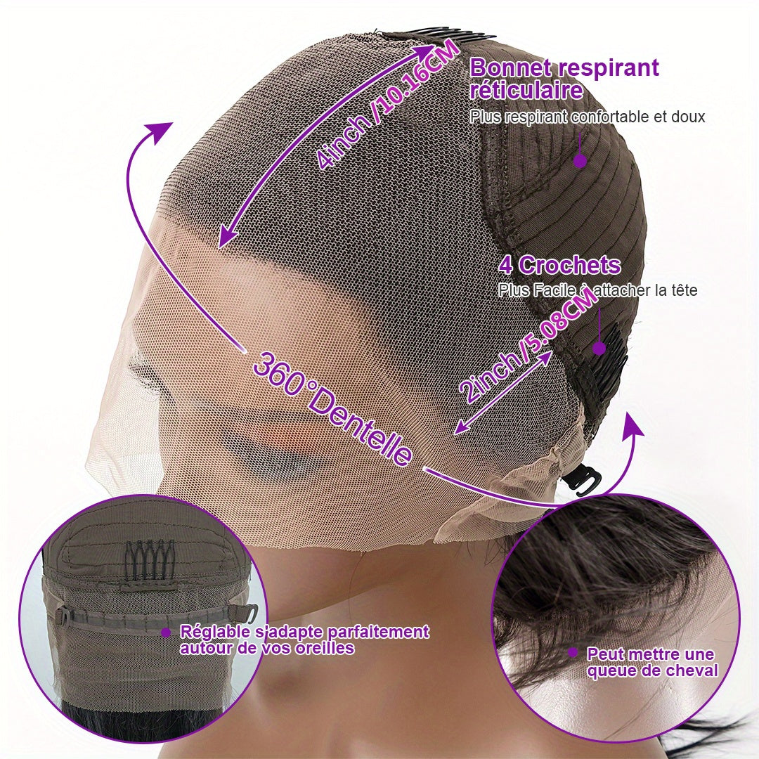 40 Inch Transparent Deep Wave HD Lace Frontal Wig Glueless Wig Human Hair Brazilian 360 Full Lace Wig Water Wave Curly HD Lace Front Wigs PrePlucked