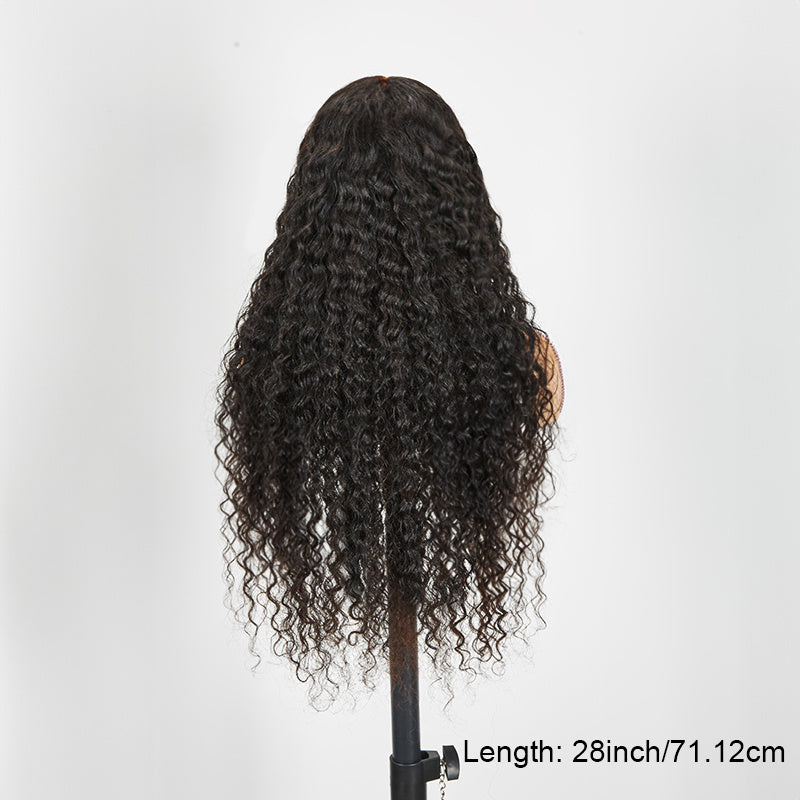 40 Inch Transparent Deep Wave HD Lace Frontal Wig Glueless Wig Human Hair Brazilian 360 Full Lace Wig Water Wave Curly HD Lace Front Wigs PrePlucked