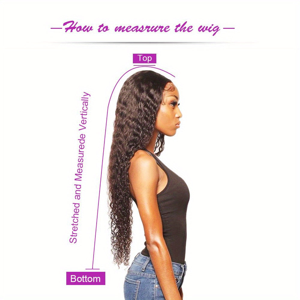 40 Inch Transparent Deep Wave HD Lace Frontal Wig Glueless Wig Human Hair Brazilian 360 Full Lace Wig Water Wave Curly HD Lace Front Wigs PrePlucked