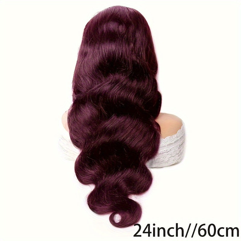 COLASS 14A 200% Density 30 Inch 99j Burgundy Lace Front Wigs Human Hair 13x4 99j Body Wave Lace Front Wigs Human Hair Wine Red Colored Pre Plucked Glueless HD Lace Frontal Wigs For Women.