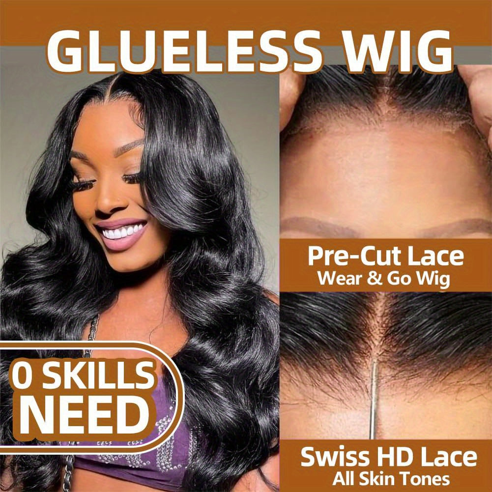Bye Bye Knots Wig Glueless Wigs Human Hair 200% Density Pre Plucked Pre Cut 5x5 HD Lace Closure Wigs Human Hair Body Wave Lace Front Wigs Human Hair For Women