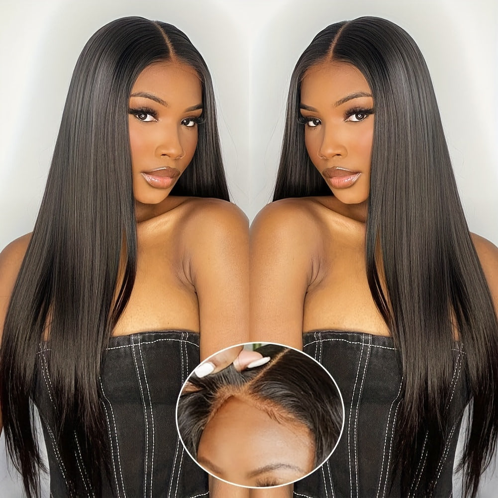 250% Density Glueless Wigs Human Hair Pre Plucked Pre Cut 13x4 HD Transparent Lace Front Wigs Human Hair For Women Straight Bye Bye Knot Wigs