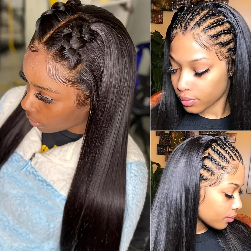 250% Density Glueless Wigs Human Hair Pre Plucked Pre Cut 13x4 HD Transparent Lace Front Wigs Human Hair For Women Straight Bye Bye Knot Wigs