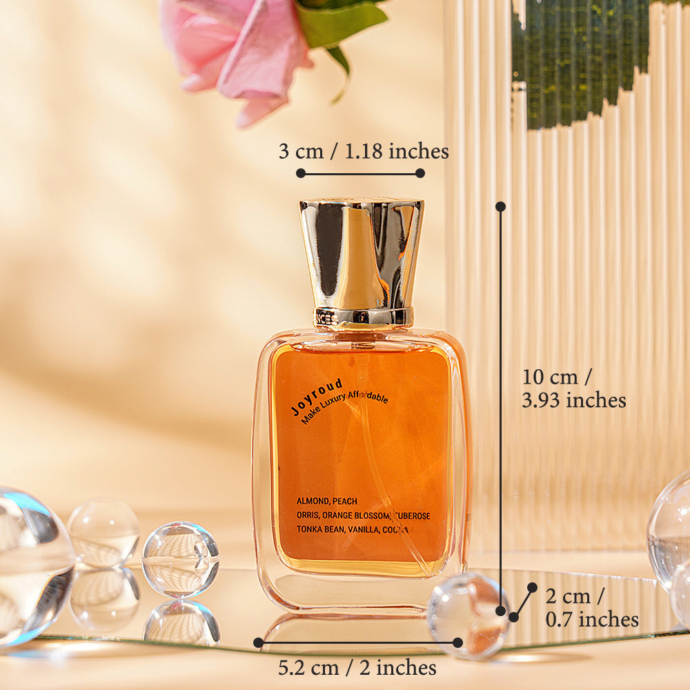 Joyroud Vanilla Amber Perfumes for Women, Exotic Oriental Floral Fragrance Spray for Modern Women, Peach & Almond, Sweet & Warm Eau De Parfum, Good Gift for Girls and Women