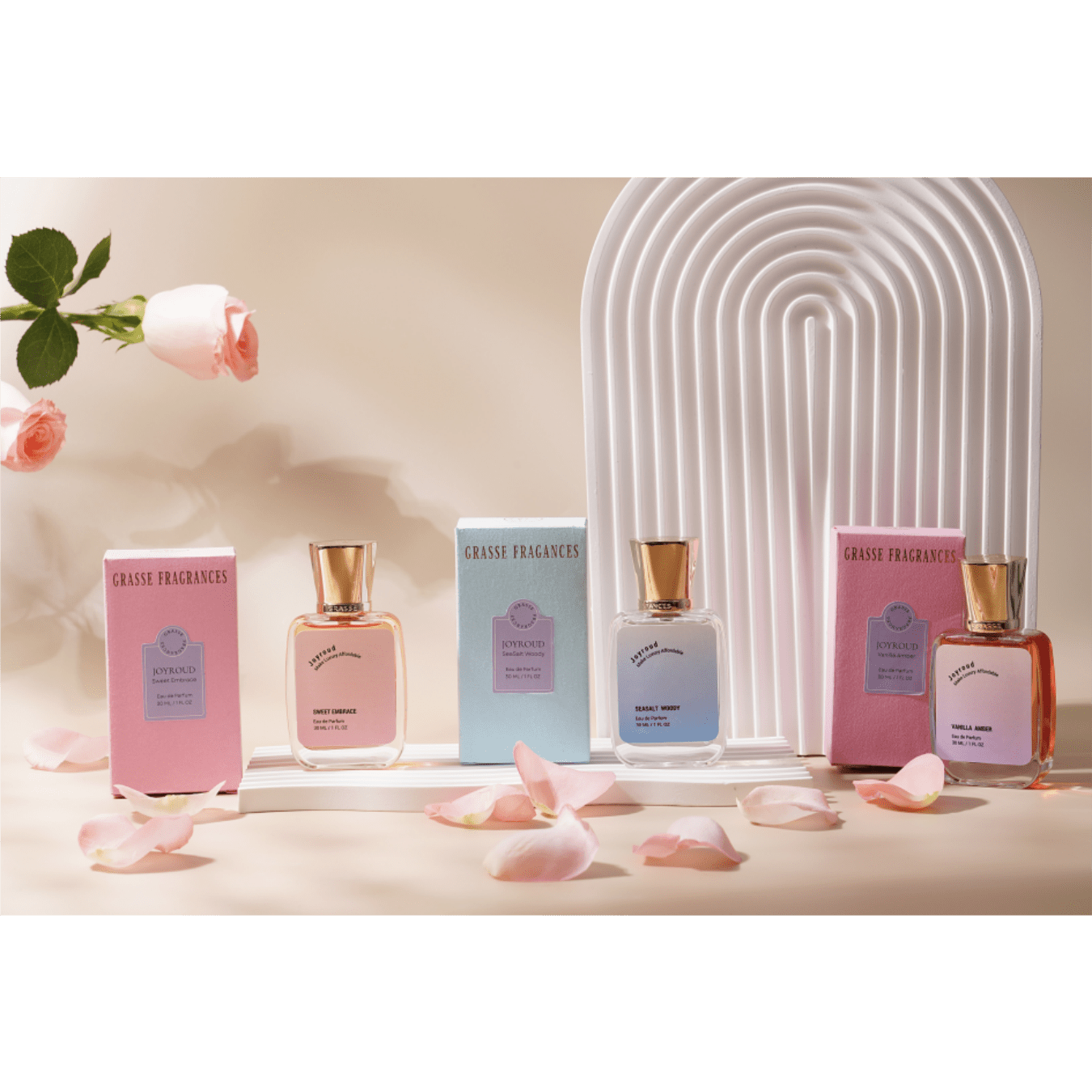 Joyroud Vanilla Amber Perfumes for Women, Exotic Oriental Floral Fragrance Spray for Modern Women, Peach & Almond, Sweet & Warm Eau De Parfum, Good Gift for Girls and Women