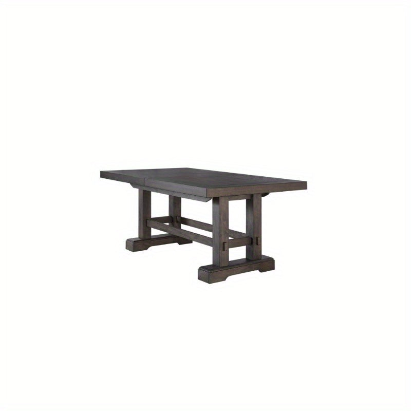 Dining table and chair set, 7-piece dining table set, for dining room and kitchen, dark brown