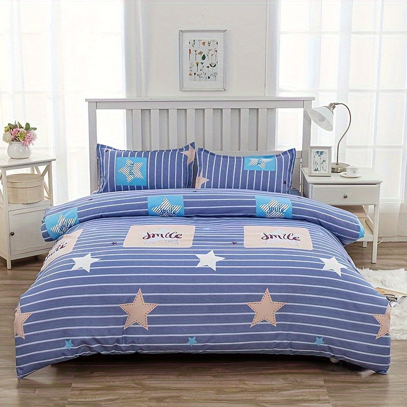 Bed sheet and quilt cover four-piece wholesale bedding simple brushed student dormitory single four-piece set