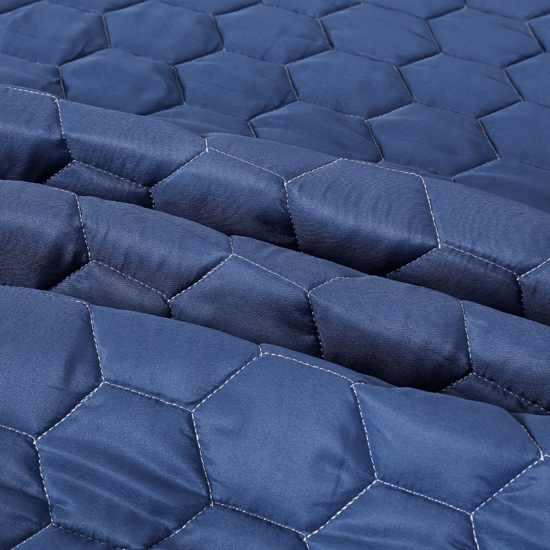 1pc Deluxe Waterproof Three-Layer Thickened Fitted Bed Sheet - Breathable, Non-Slip, Reversible, Machine Washable, All-Season Mattress Protector - Perfect for Hotel Guest Room, Dorm, Deep Pocket Mattress, Eid al-Adha Gift Ide