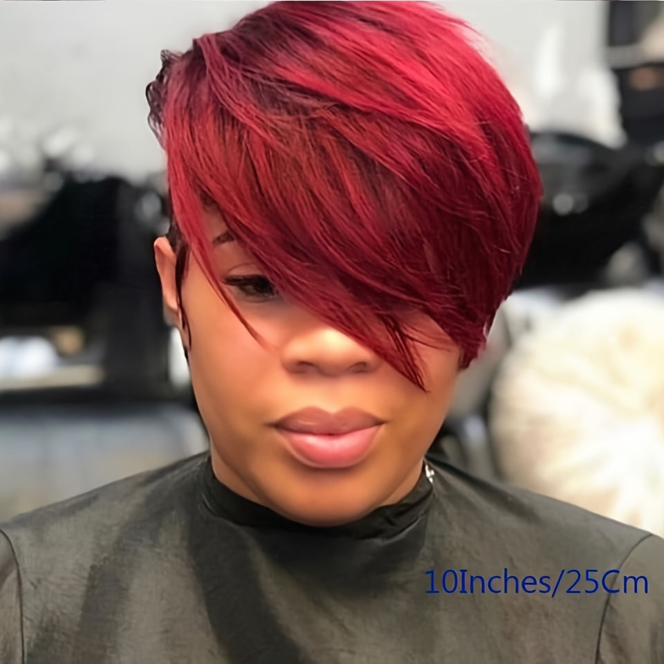 Human Hair Wig Pixie Cut Wig Short Straight Wig Human Hair Wig For Women