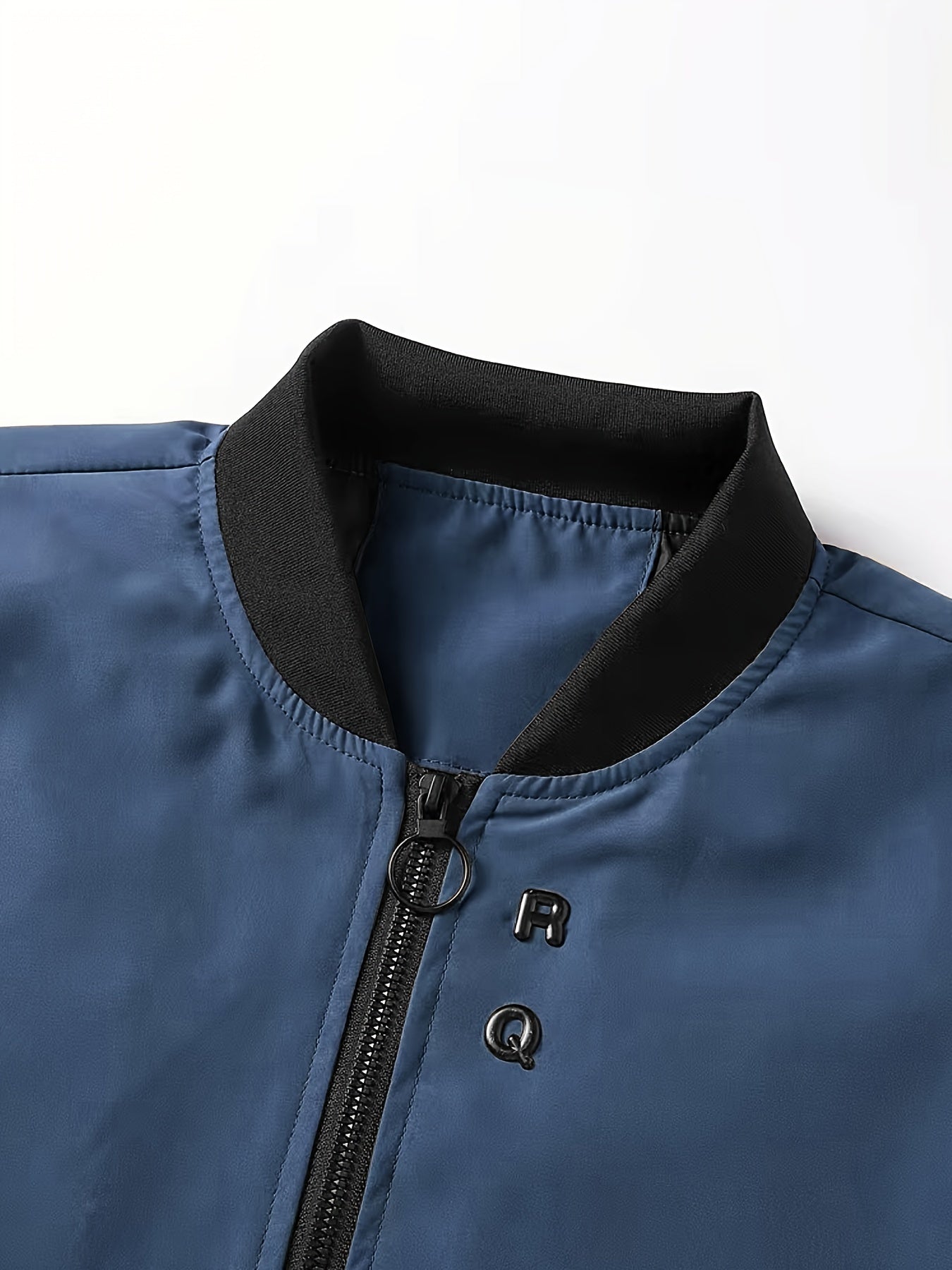 Windproof Slim Fit Long-sleeved Jacket - Casual Stand Collar Zippered Top - Suitable For Spring And Autumn