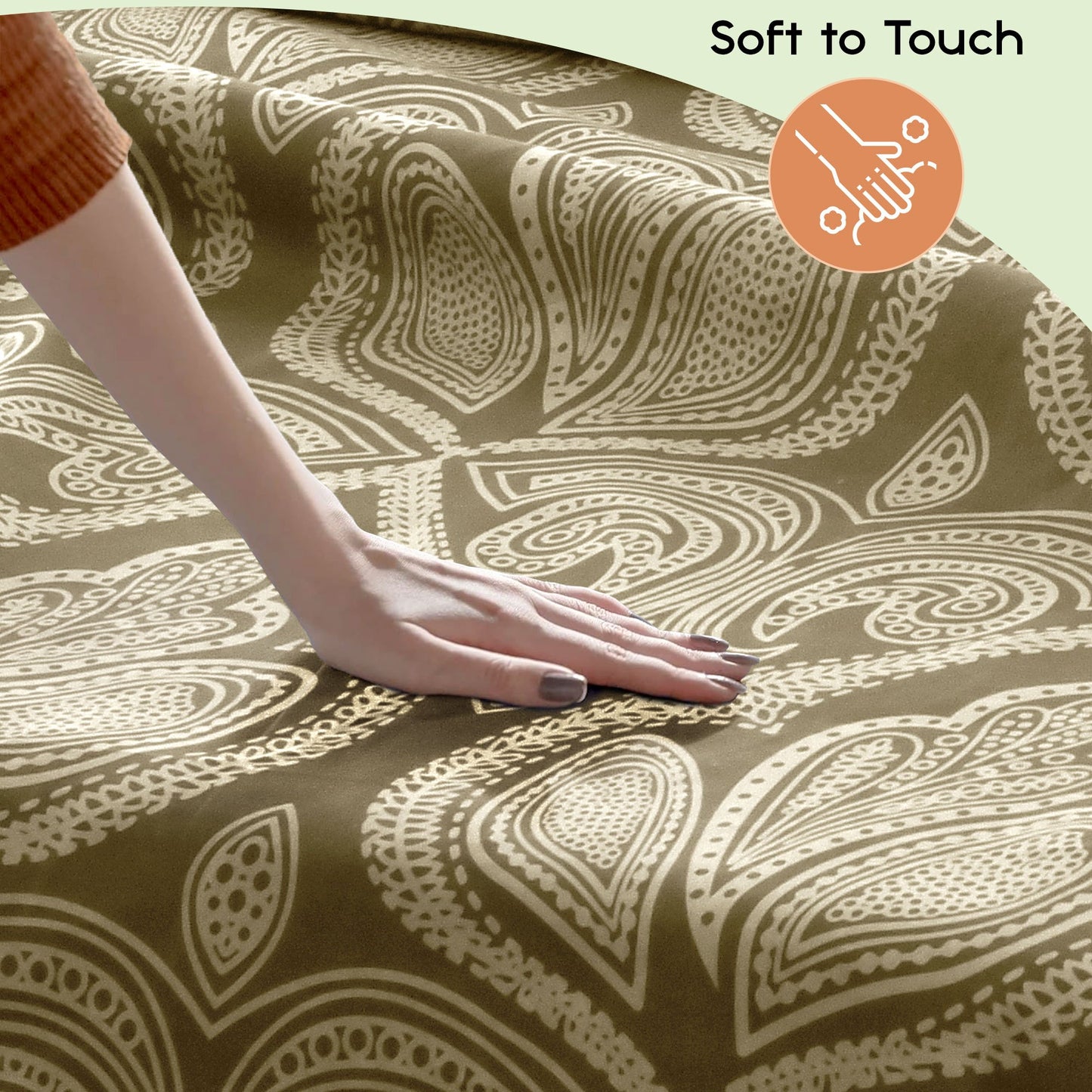 Lux Decor 6 Pieces Paisley Bed Sheet, Breathable Hotel Style Sheets, Microfiber Sheets Deep Pockets, Easy-Fit, Soft & Wrinkle Free Oeko-Tex Cooling Bed Sheets