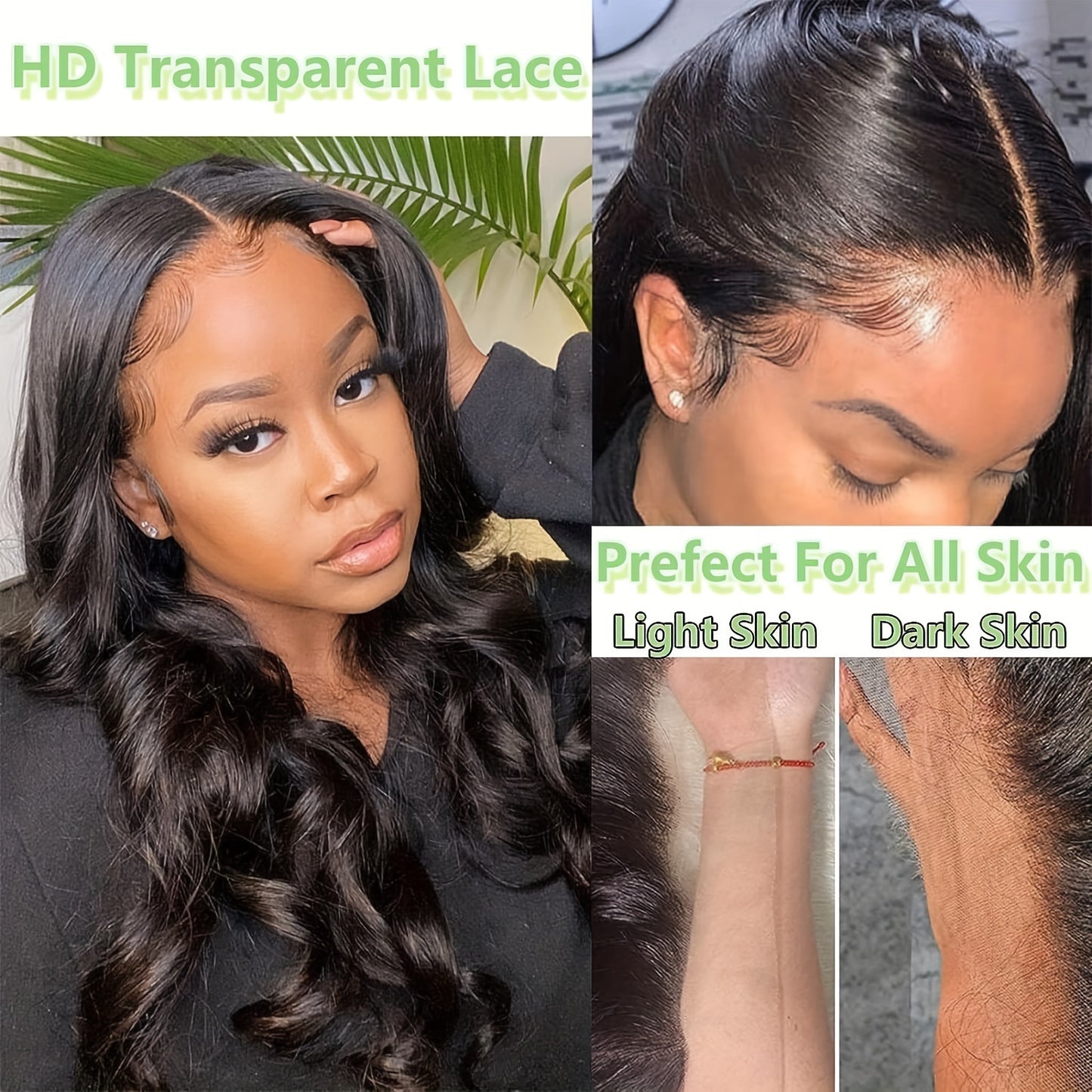 360 Lace Front Wigs Pre Plucked 150% Density Human Hair 360 HD Lace Frontal Wigs Body Wave Wig For Women With Baby Hair Natural Color (16-34 Inch, Natural Color)