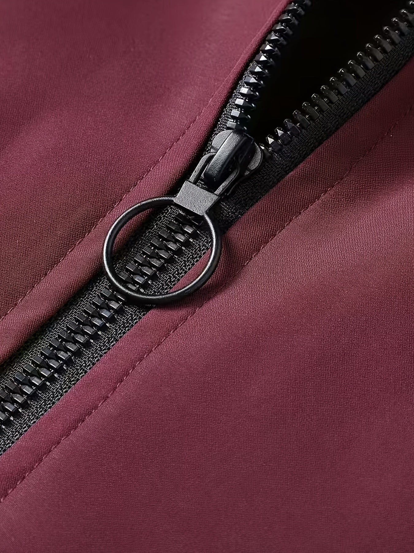 Windproof Slim Fit Long-sleeved Jacket - Casual Stand Collar Zippered Top - Suitable For Spring And Autumn