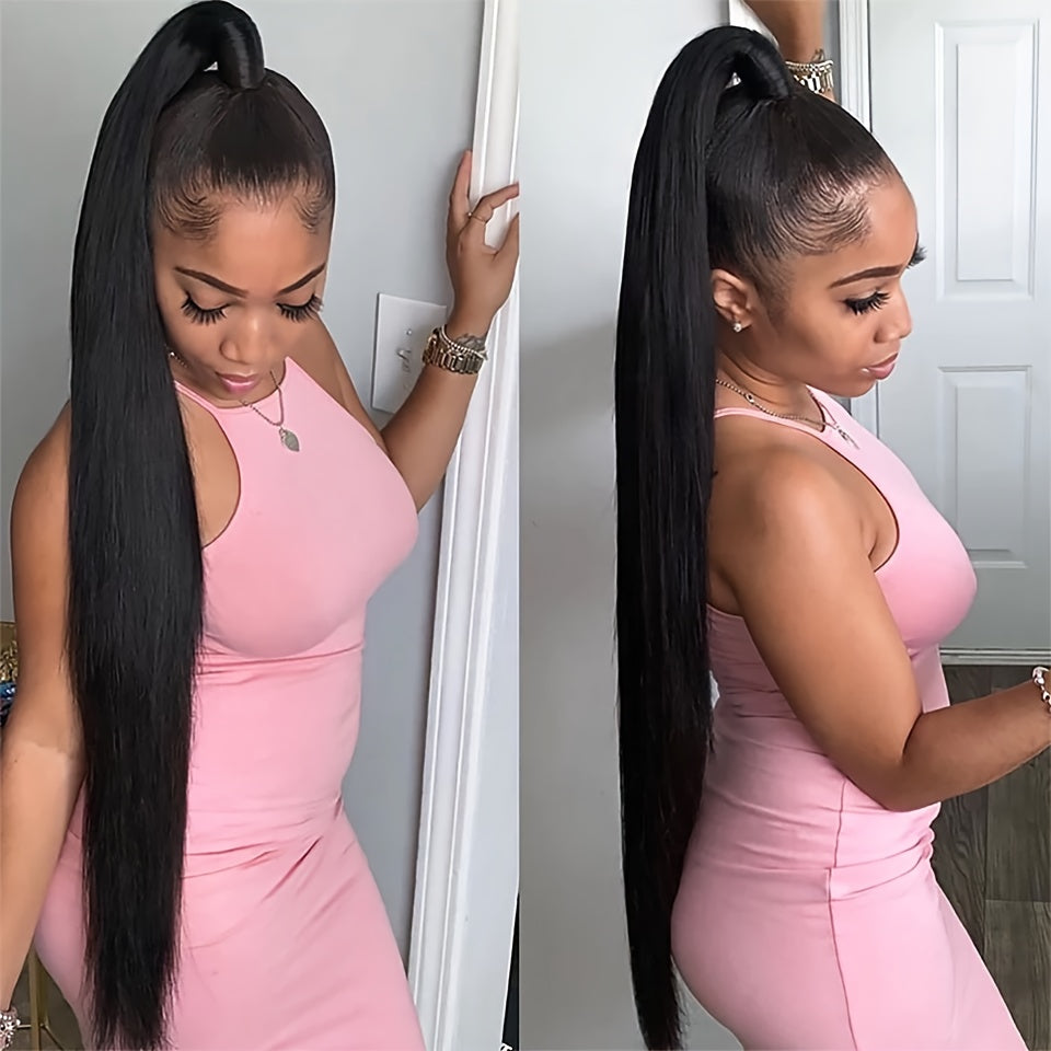 360 straight lace frontal human hair wig with baby hairs 150 density full lace 100% human hair pre plucked human hair lace frontal wig natural color