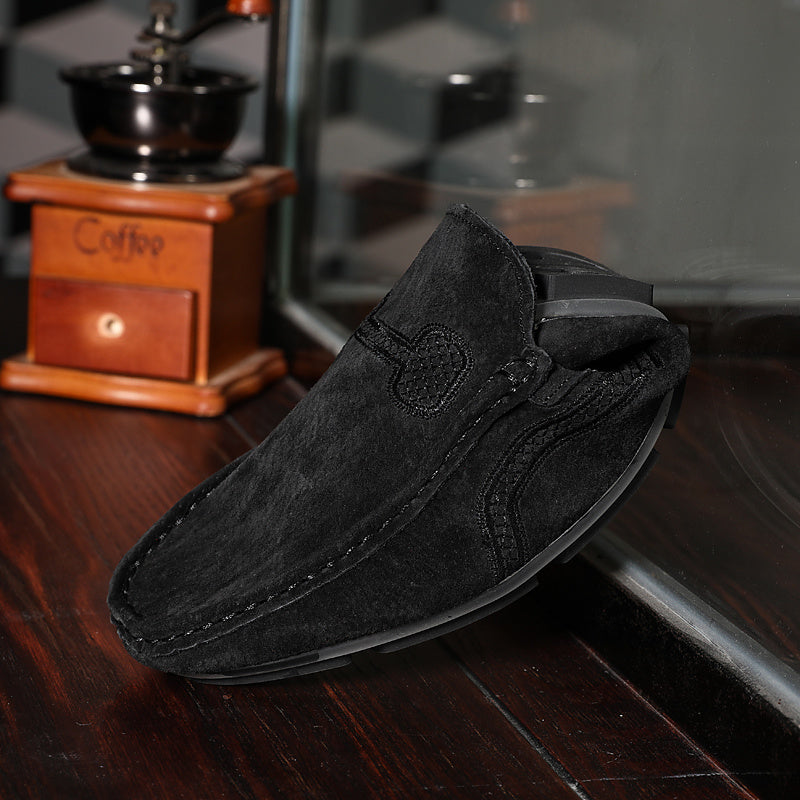 Men's Casual Loafers, Upper, PU Lining, Rubber Sole, Fabric Insole, Round Toe Slip-On Shoes for All Seasons, Dressy Shoes