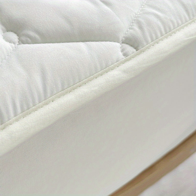 1pc Waterproof Fitted Sheet, Soft Comfortable Polyester Bedding Fitted Sheet, For Bedroom, Guest Room, With Deep Pocket, Fitted Bed Sheet Only