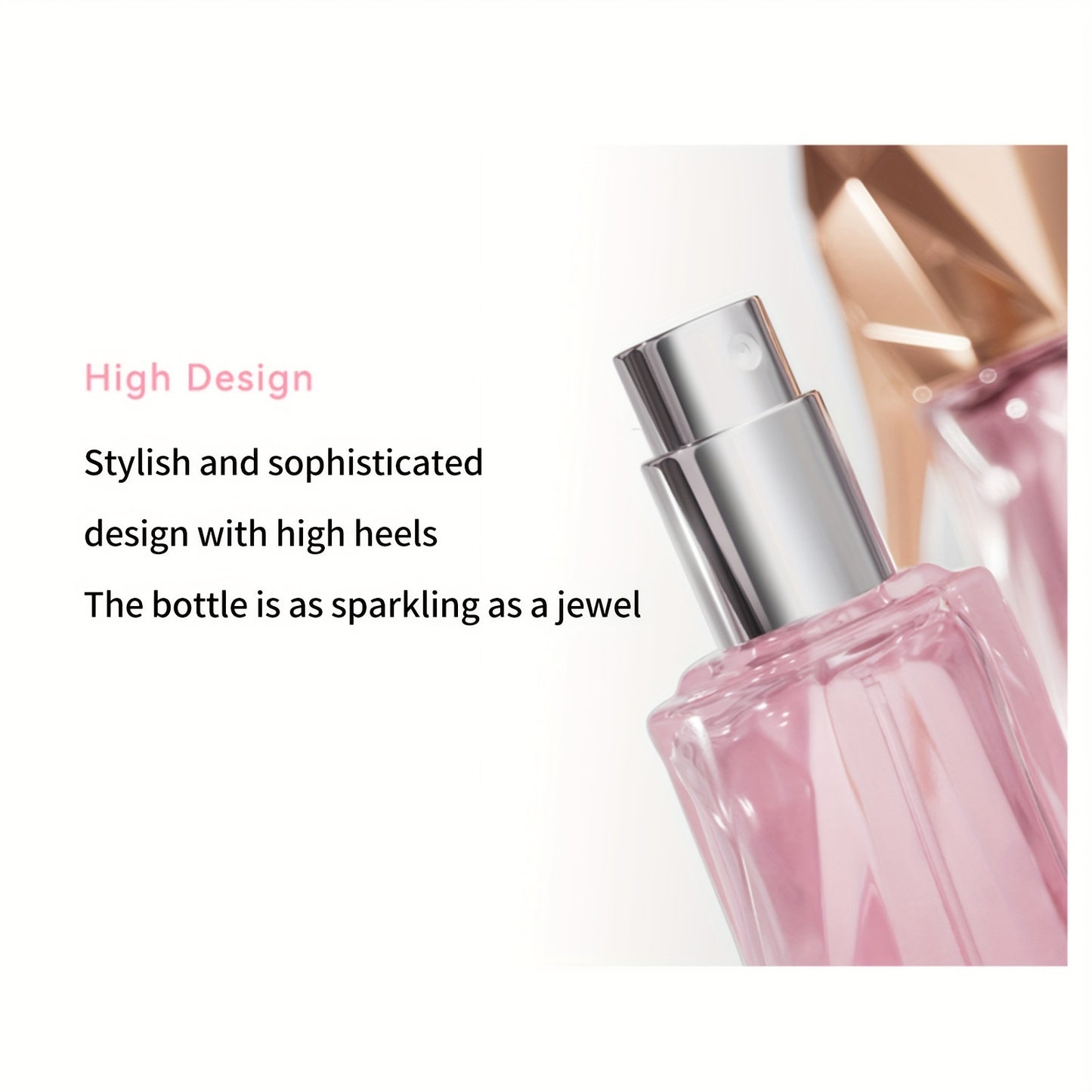 High Heel Styling Perfume Eau De Parfum Spray Pink Natural Fragrance Parfum Lasting And Charming Personal Perfume For Women And Girls 30ML