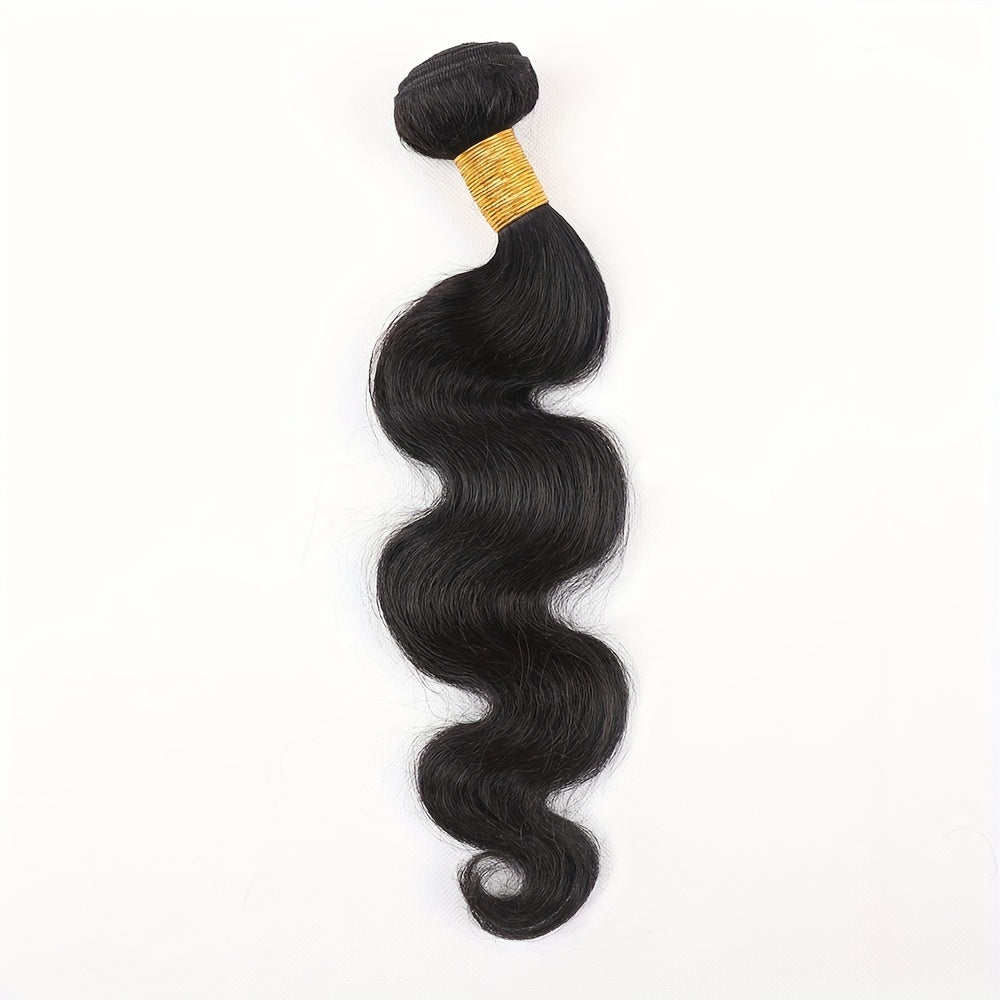 12A Brazilian Body Wave Bundles 100% Human Hair Bundles Unprocessed Virgin Hair Body Wave 1Bundles Human Hair Weave Bundles 1B Natural Black 12-26inch Double Weft