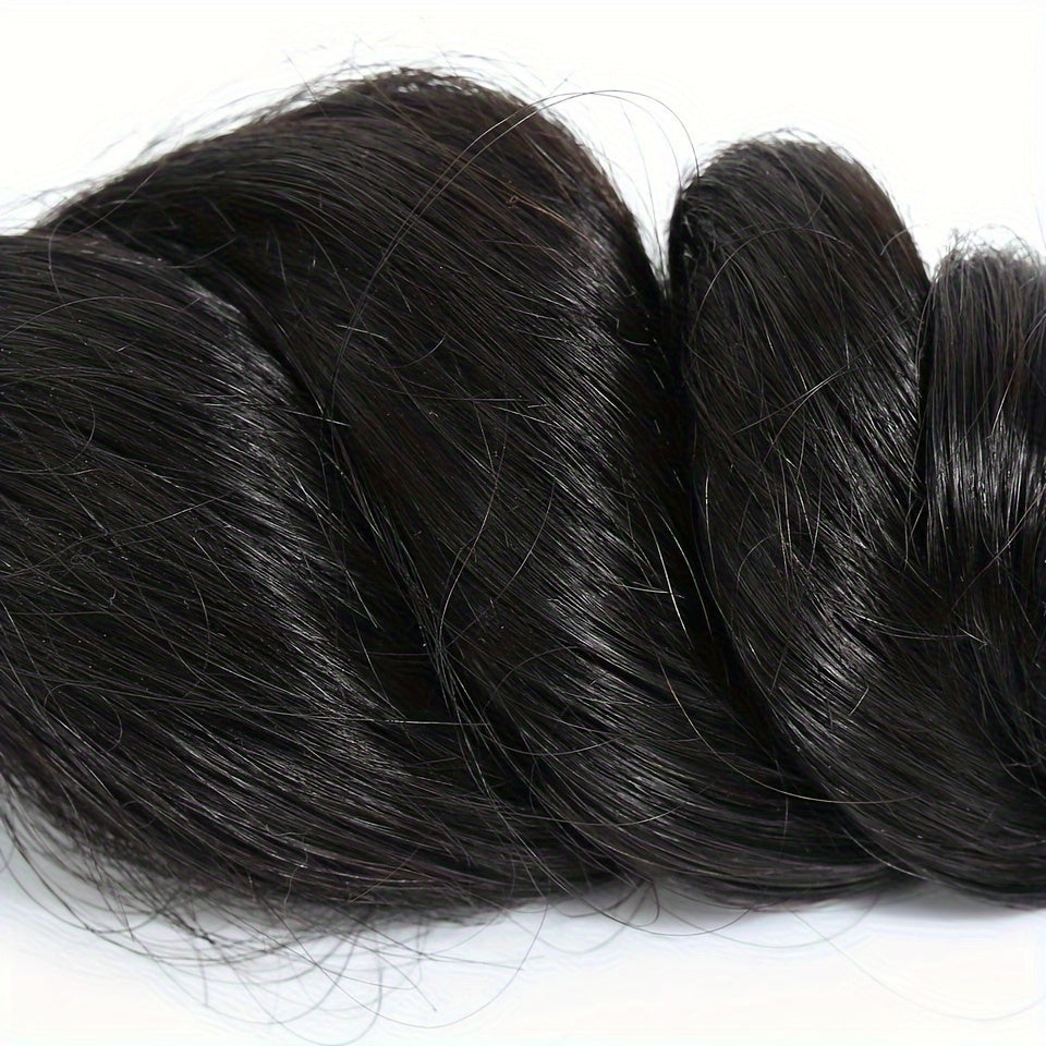 Loose Wave Bundles Human Hair 3 Bundles Deal 100% Unprocessed Brazilian Virgin Hair Loose Wave Bundles Real Human Hair Extensions For Women No Mixed Natural Color No Shedding No Tangle