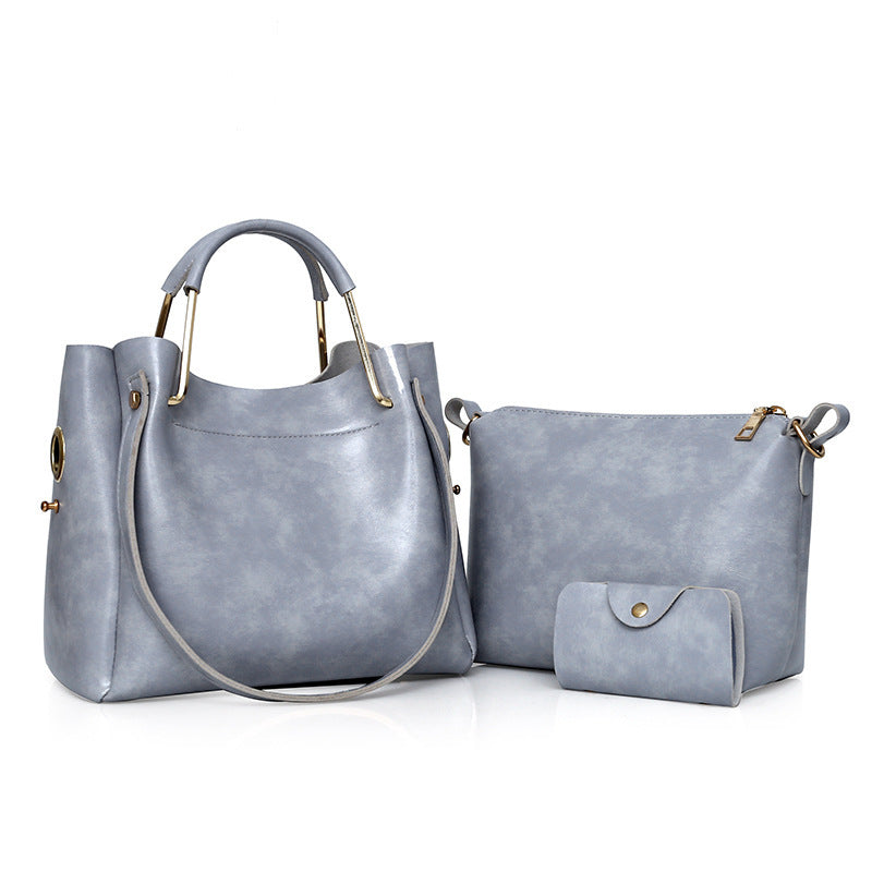 new fashion handbags Sanjiantao retro all-match single shoulder bag simple oil wax portable Tote Bag