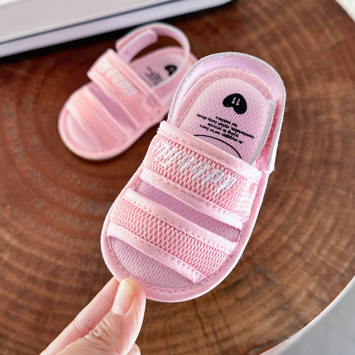 Baby Girls Boys Mesh Breathable Sandals New Soft Crib Shoes First Walker Shoes Beach Shoes For Newborn Infant, Spring And Summer