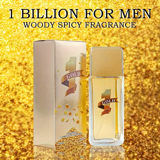 3.38oz Eau De Parfum For Men, Refreshing And Long Lasting Fragrance With Woody Spicy Notes,Perfume For Dating And Daily Life,A Perfect Gift For Men