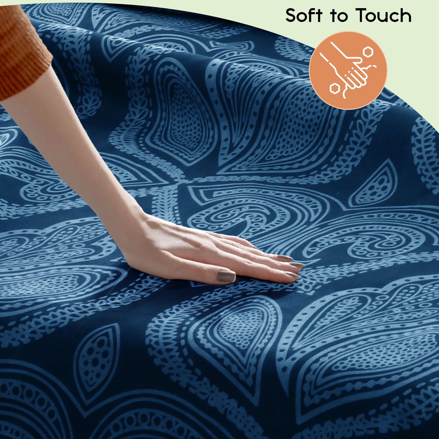 Lux Decor 6 Pieces Paisley Bed Sheet, Breathable Hotel Style Sheets, Microfiber Sheets Deep Pockets, Easy-Fit, Soft & Wrinkle Free Oeko-Tex Cooling Bed Sheets