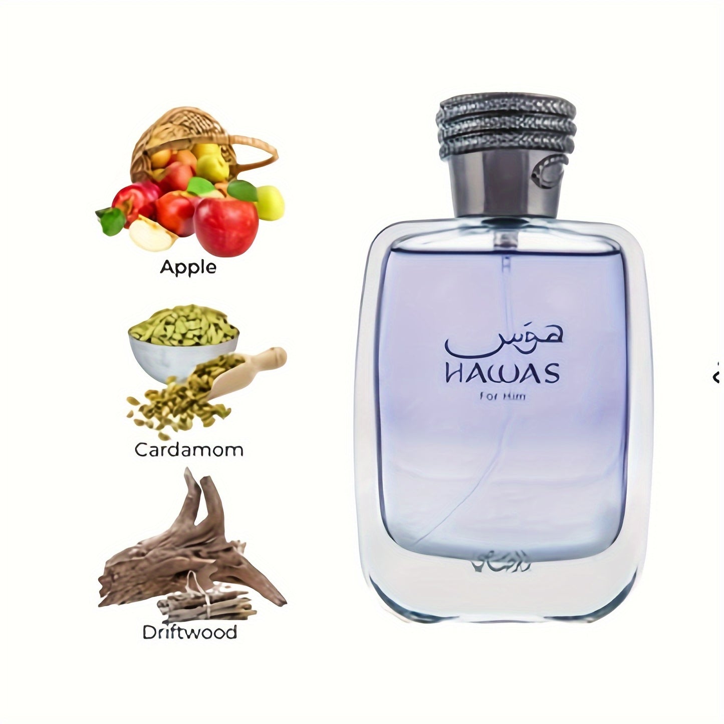 Hawas Cologne For Men, Men Eau De Parfum Spray, - Long Lasting Fragrance Spray 100 Ml