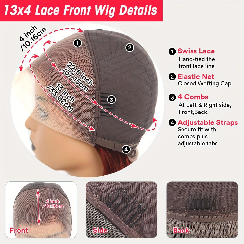 180% Density Dark Green Blue Bob Wig - Human Hair with 13x4 Lace Front - Realistic & Vibrant - Straight Style for Women