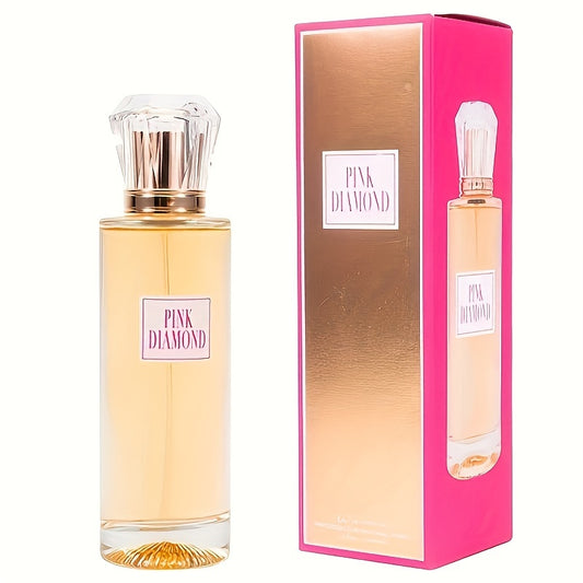 3.4oz PINK DIAMOND Ladies Eau De Parfum - Long-Lasting, Floral, and Fruity Scent - Perfect for Daily Wear and Special Occasions