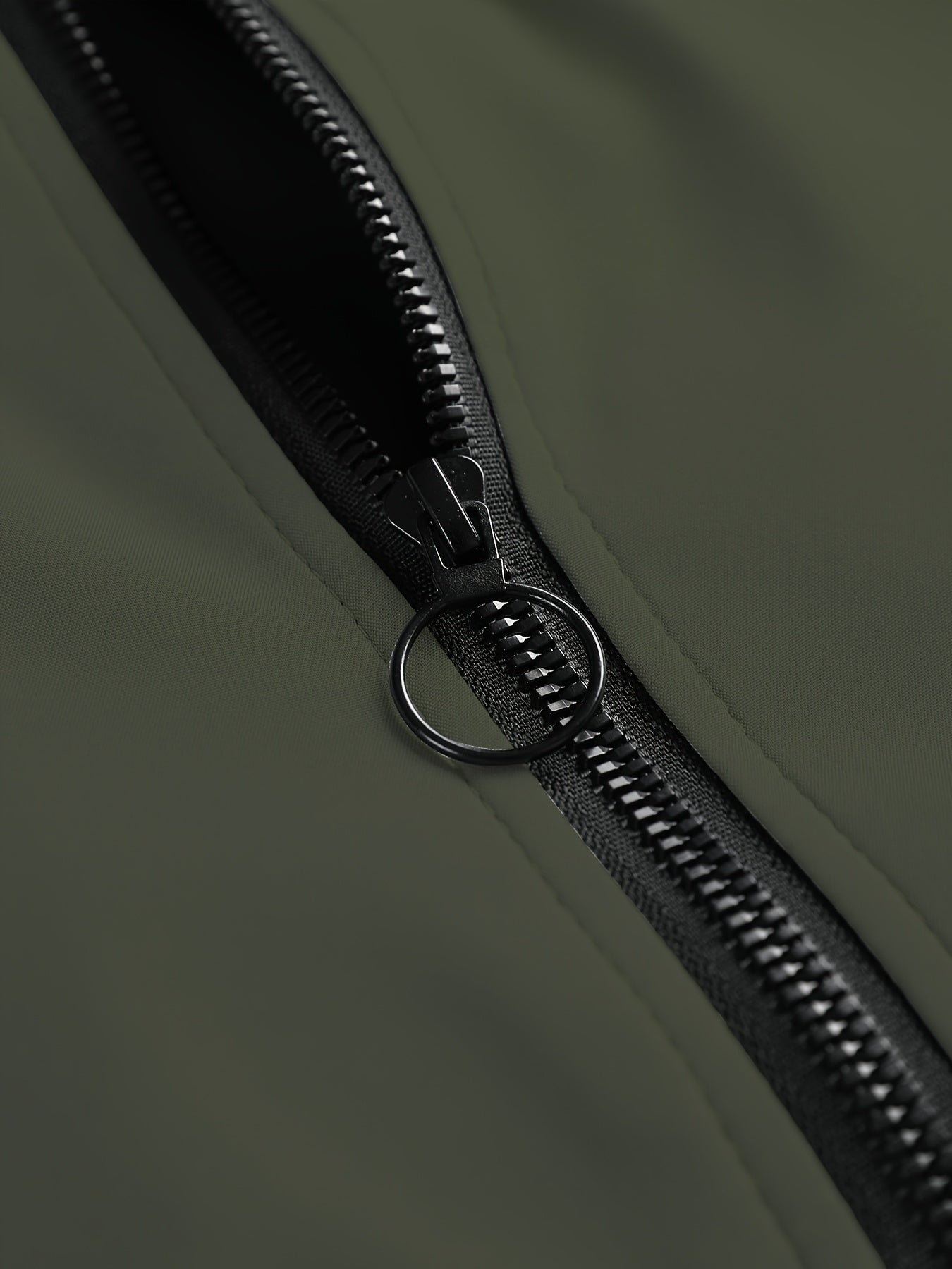 Windproof Slim Fit Long-sleeved Jacket - Casual Stand Collar Zippered Top - Suitable For Spring And Autumn