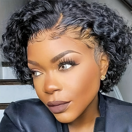 Pixie Cut Wig Human Hair 13x1 Lace Frontal Wigs Human Hair Short Bob Human Hair Wigs For Women Lace Front Human Hair Wig