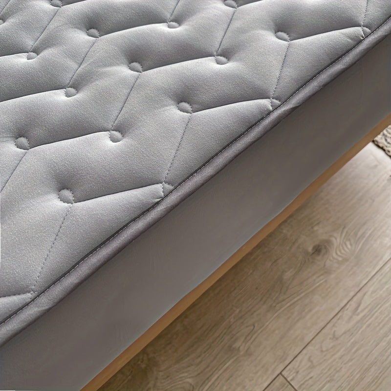 1pc Waterproof Fitted Sheet, Soft Comfortable Polyester Bedding Fitted Sheet, For Bedroom, Guest Room, With Deep Pocket, Fitted Bed Sheet Only