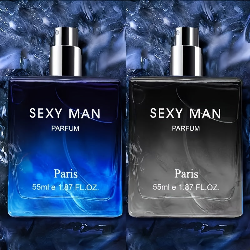 55ml Long-Lasting Eau De Parfum for Men - Refreshing Cologne Perfume with Seductive Scent, Perfect for Dating, Daily Life, and as a Thoughtful Christmas or Father's Day Gift for Him