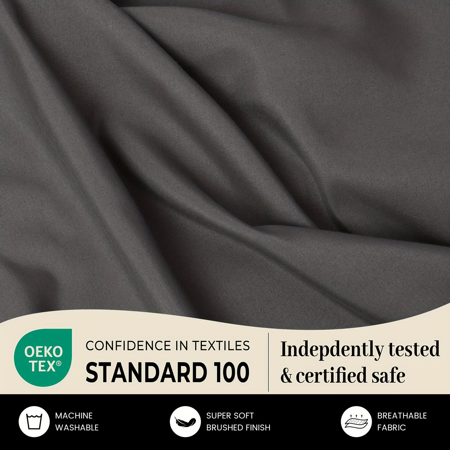 6pcs Luxury Cooling Bed Sheet Set, Soft Comfort Set, Queen Size Bedding Set, Breathable, Wrinkle Resistant,, Soft, with 18 Inch Deep Pockets, Bedroom, Guest Room, Hotel Bedding Set (1* Flat Sheet + 1* Fitted Sheet + 4* Pillow