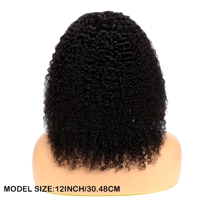 Kinky Curly Lace Front Wigs Human Hair 4x4x1 Lace Closure Wigs 180% Density Kinky Curly Wigs with Brazilian Remy Hair Unprocessed Virgin Hair Wig Natural Color