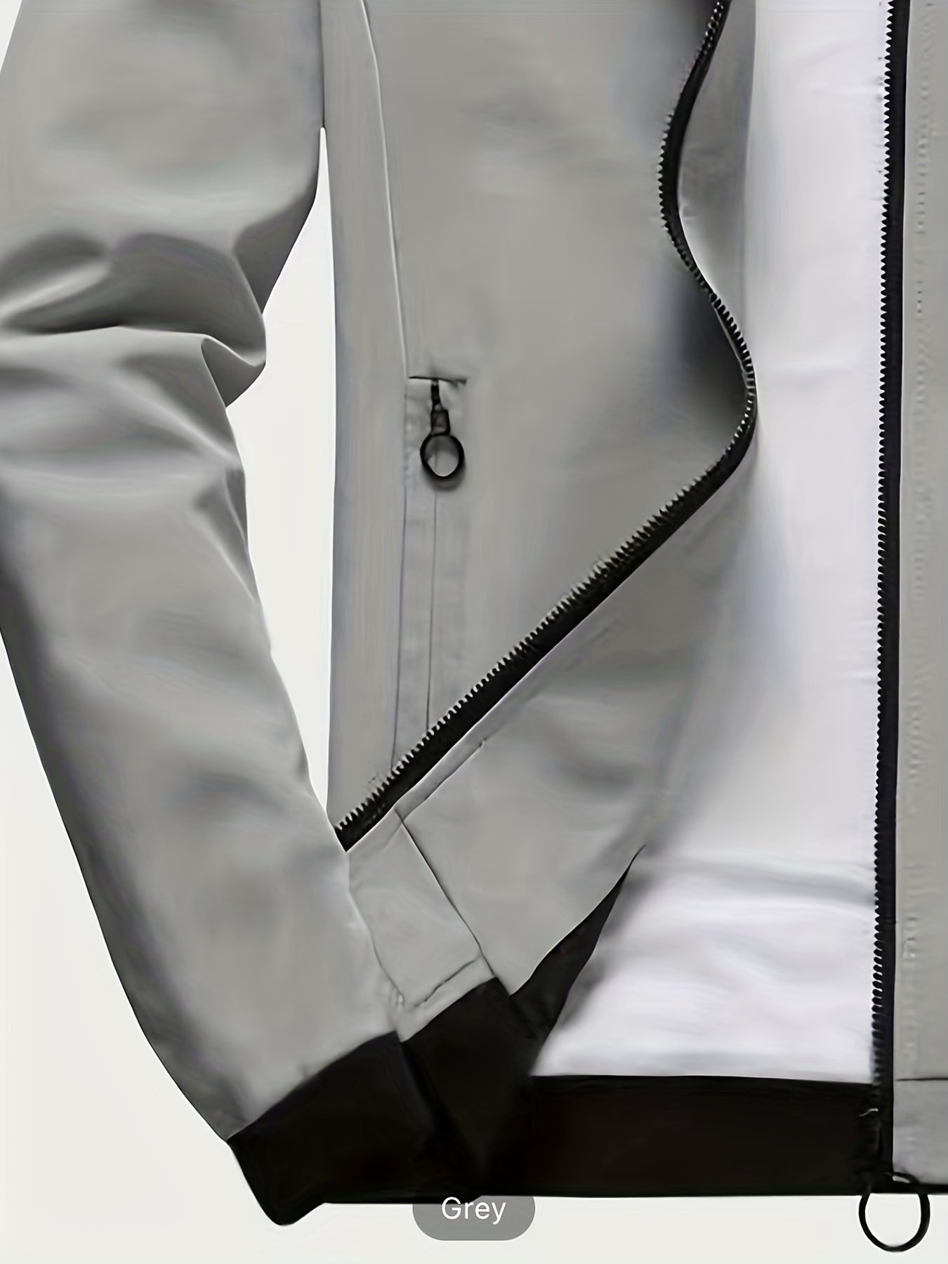 Windproof Slim Fit Long-sleeved Jacket - Casual Stand Collar Zippered Top - Suitable For Spring And Autumn