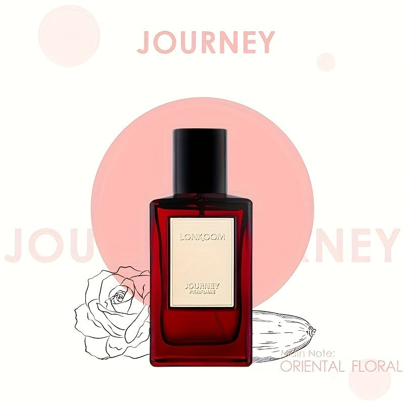 3.4oz Long-Lasting Eau De Parfum Spray Perfume for Women - Oriental Floral Notes, Perfect for Business, Office, Daily, Travel, and Gift-Giving (LONKOOM JOURNEY)