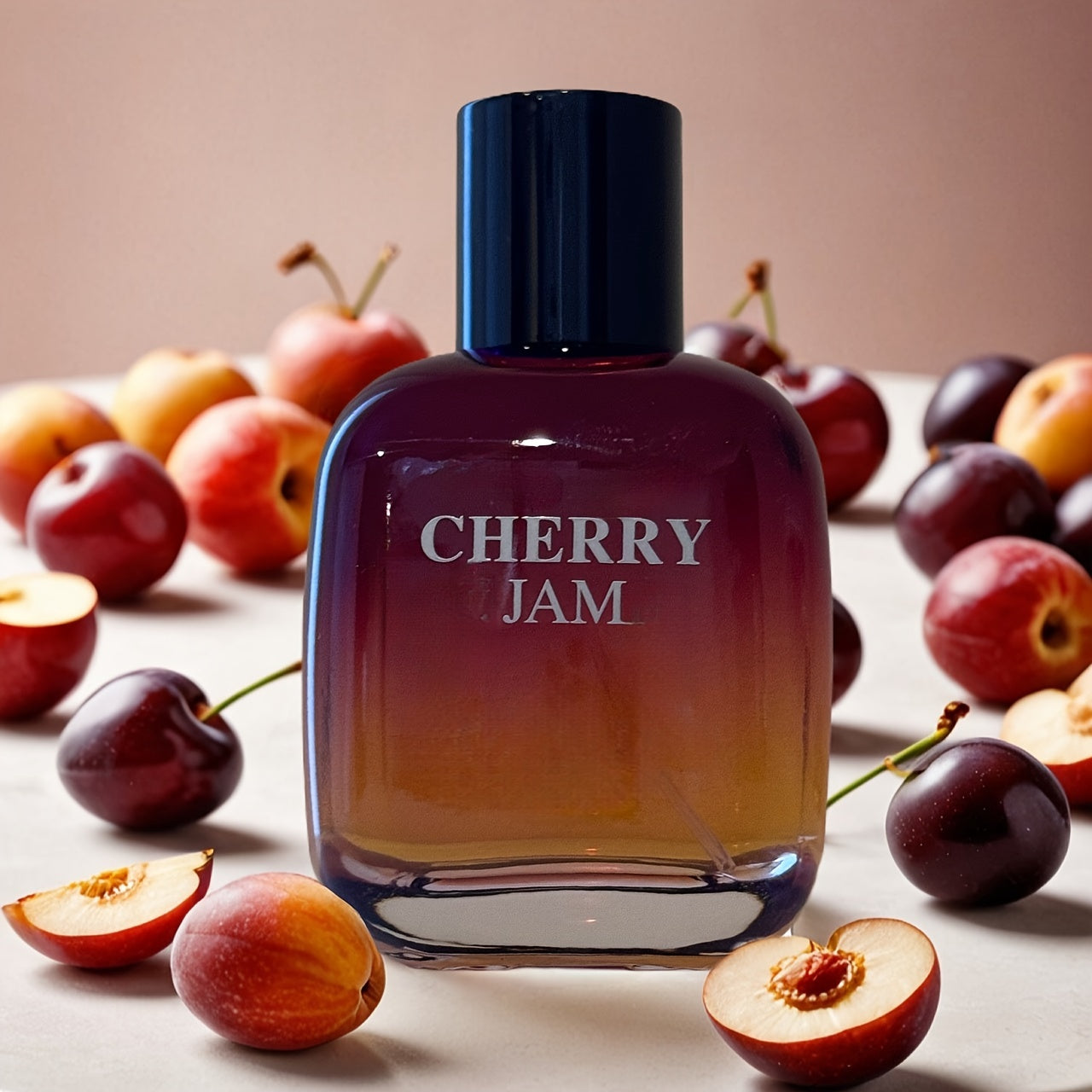 Women's Eau de Parfum 3.4oz - Cherry Jam Scent with Fresh Cherry, Plum & Vanilla Notes, 10-20% Perfume Concentration, BPA-Free, -Lasting Fragrance for Casual Attire, Feminine Scent | Elegant Bottle Design | Fresh Fruity Scent